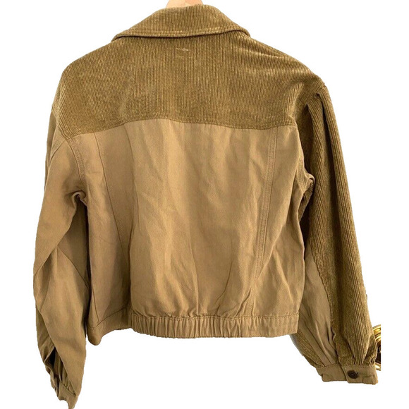 Easel - khaki / corduroy oversized jean jacket - women's size small - Picture 4 of 6
